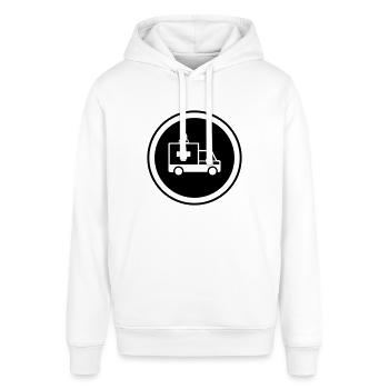 Krankenwagen Ambulance - Stanley/Stella Unisex Hoodie SOUNDER - Weiß - Vorne - Alina (178cm) & Michal (187cm)