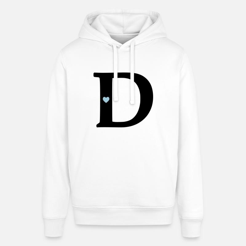 Buchstabe D Anfangsbuchstabe - Stanley/Stella Unisex Hoodie SOUNDER - Weiß