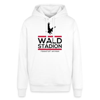 Frankfurt Waldstadion - FFM - Bembel - Ultras - Stanley/Stella Unisex Hoodie SOUNDER - Weiß - Vorne - Alina (178cm) & Michal (187cm)