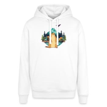 Murmeltier - Stanley/Stella Unisex Hoodie SOUNDER - Weiß - Vorne - Alina (178cm) & Michal (187cm)