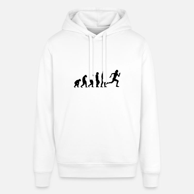 Evolution and Running - - Stanley/Stella SOUNDER Unisex Hoodie - white