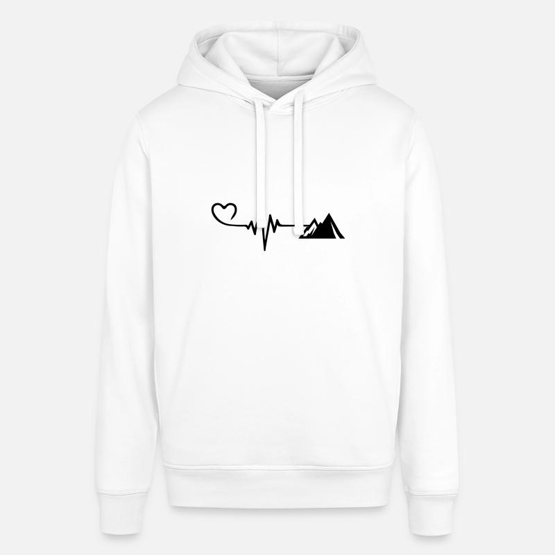 Mountains Pulse Love - Sweat à capuche SOUNDER Stanley/Stella Unisexe - blanc