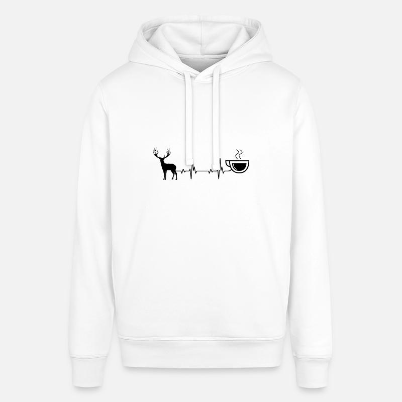 Heartbeat Coffee & Chasse - (3) - Sweat à capuche SOUNDER Stanley/Stella Unisexe - blanc