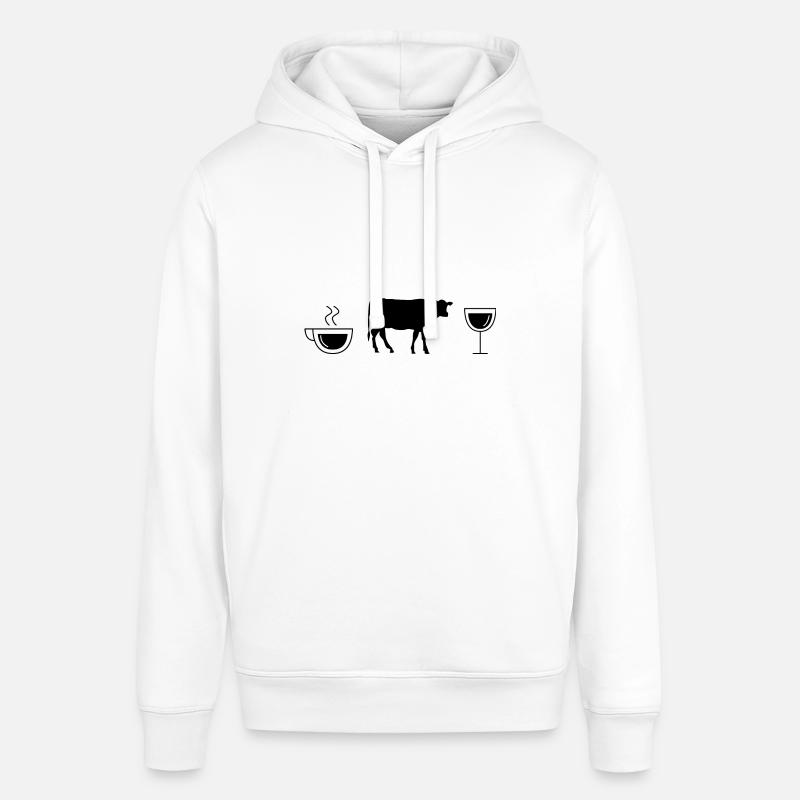 Vin de café et vache - - Sweat à capuche SOUNDER Stanley/Stella Unisexe - blanc
