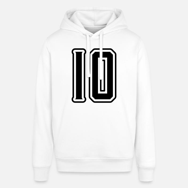 Symbole de 10 chiffres - Sweat à capuche SOUNDER Stanley/Stella Unisexe - blanc