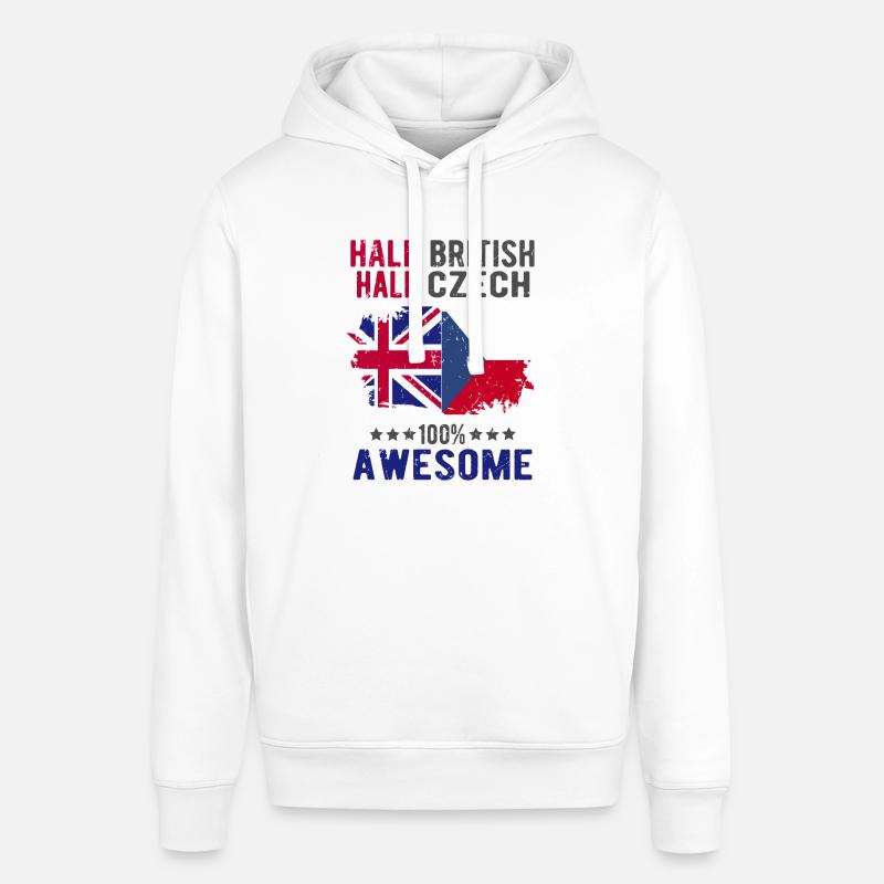Moitié britannique moitié tchèque - Sweat à capuche SOUNDER Stanley/Stella Unisexe - blanc