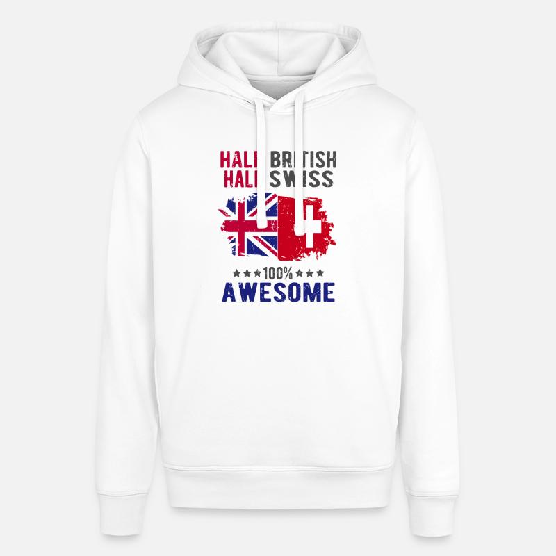 Halb Brite Halb Schweizer - Stanley/Stella Unisex Hoodie SOUNDER - Weiß