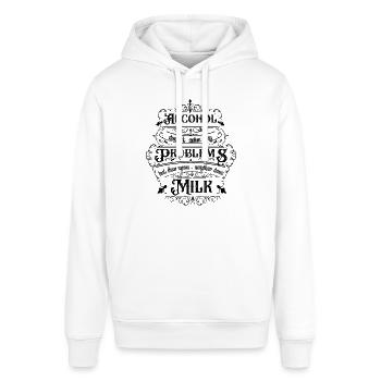 Alcohol doesn't solve any problems but then ... - Stanley/Stella SOUNDER Unisex Hoodie - white - Front - Alina (178cm) & Michal (187cm)