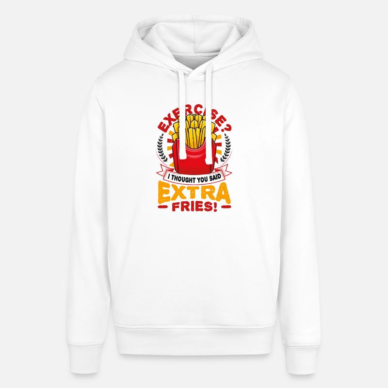 Frites extra Français - Sweat à capuche SOUNDER Stanley/Stella Unisexe - blanc