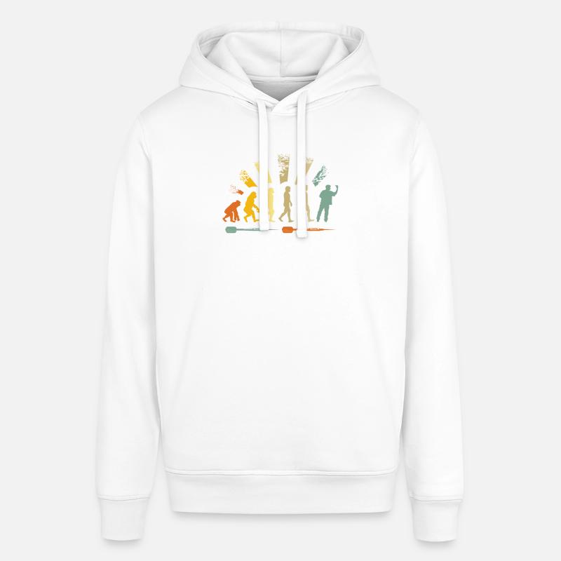 Darts Player Evolution Dartboard - Stanley/Stella SOUNDER Unisex Hoodie - white