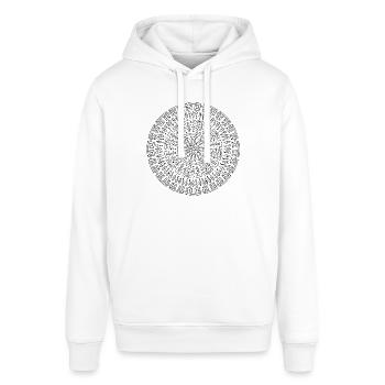 All is One - Mandala made with Love - Stanley/Stella Unisex Hoodie SOUNDER - Weiß - Vorne - Alina (178cm) & Michal (187cm)