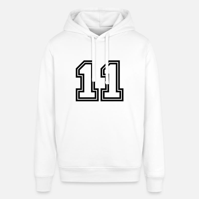 11 Symbole numérique - Sweat à capuche SOUNDER Stanley/Stella Unisexe - blanc