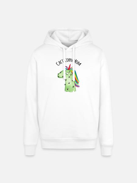 Cacticorn Mom - Stanley/Stella SOUNDER Unisex Hoodie - white
