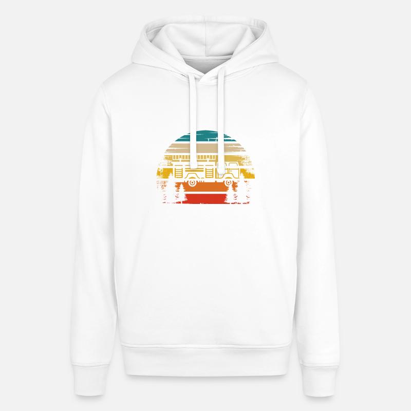 Retro Sun et pompier - (2) - Sweat à capuche SOUNDER Stanley/Stella Unisexe - blanc