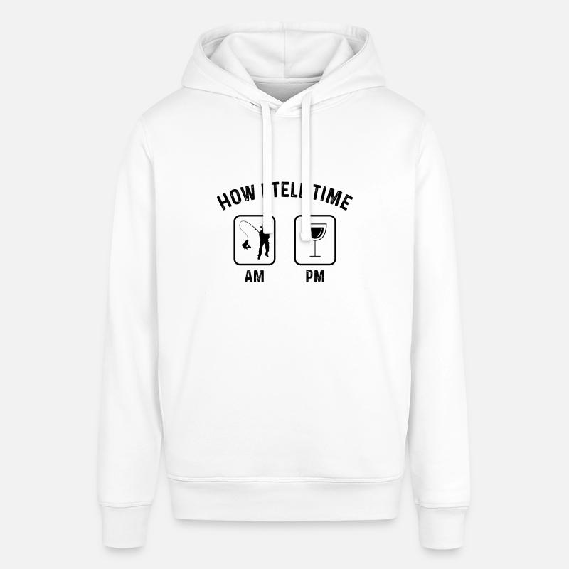 Comment dire l’heure au PM - - Sweat à capuche SOUNDER Stanley/Stella Unisexe - blanc