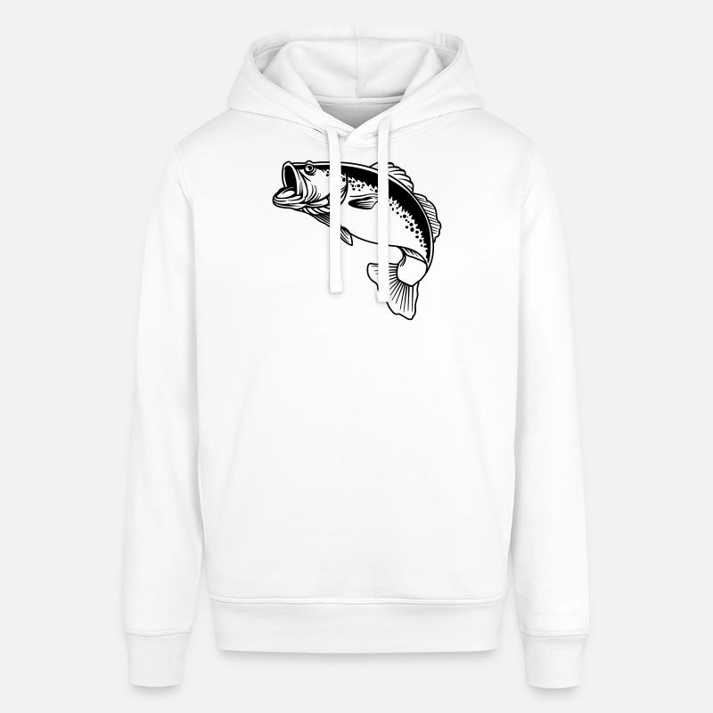 Logo transparent de poisson pour pêcheur - Sweat à capuche SOUNDER Stanley/Stella Unisexe - blanc