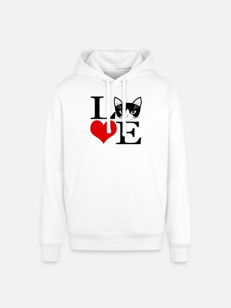 Love cat - Stanley/Stella Unisex Hoodie SOUNDER - Weiß