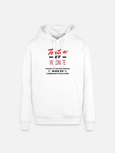 Tonton et VIOLONISTE - Sweat à capuche SOUNDER Stanley/Stella Unisexe - blanc