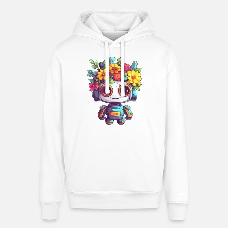 Robot heureux - Sweat à capuche SOUNDER Stanley/Stella Unisexe - blanc