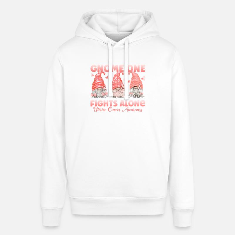 Gnome One Bekämpft Gebärmutterkrebs - Stanley/Stella Unisex Hoodie SOUNDER - Weiß