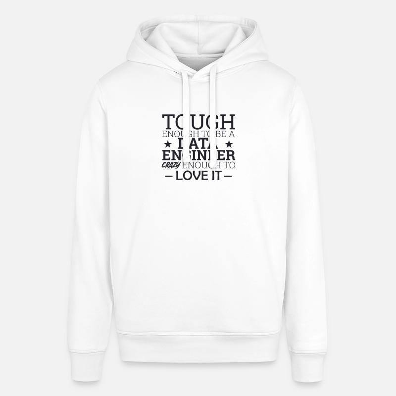 "Data Engineer Crazy | Data Scientist" - Stanley/Stella SOUNDER Unisex Hoodie - white