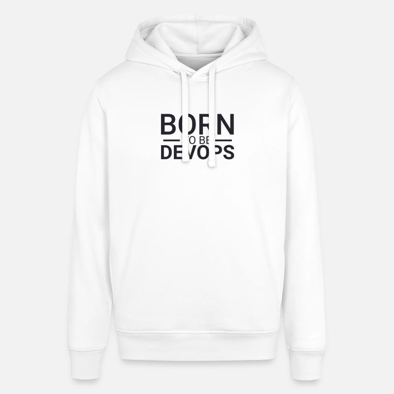 "DevOps Born | Software Development" - Stanley/Stella SOUNDER Unisex Hoodie - white