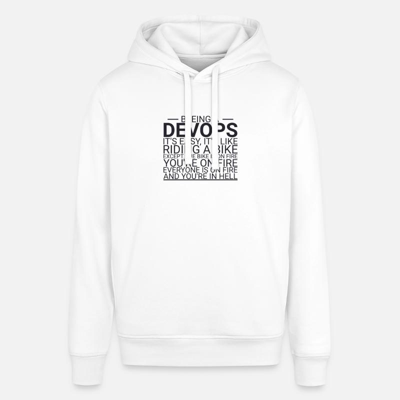 "DevOps Hell | Softwareentwicklung" - Stanley/Stella Unisex Hoodie SOUNDER - Weiß