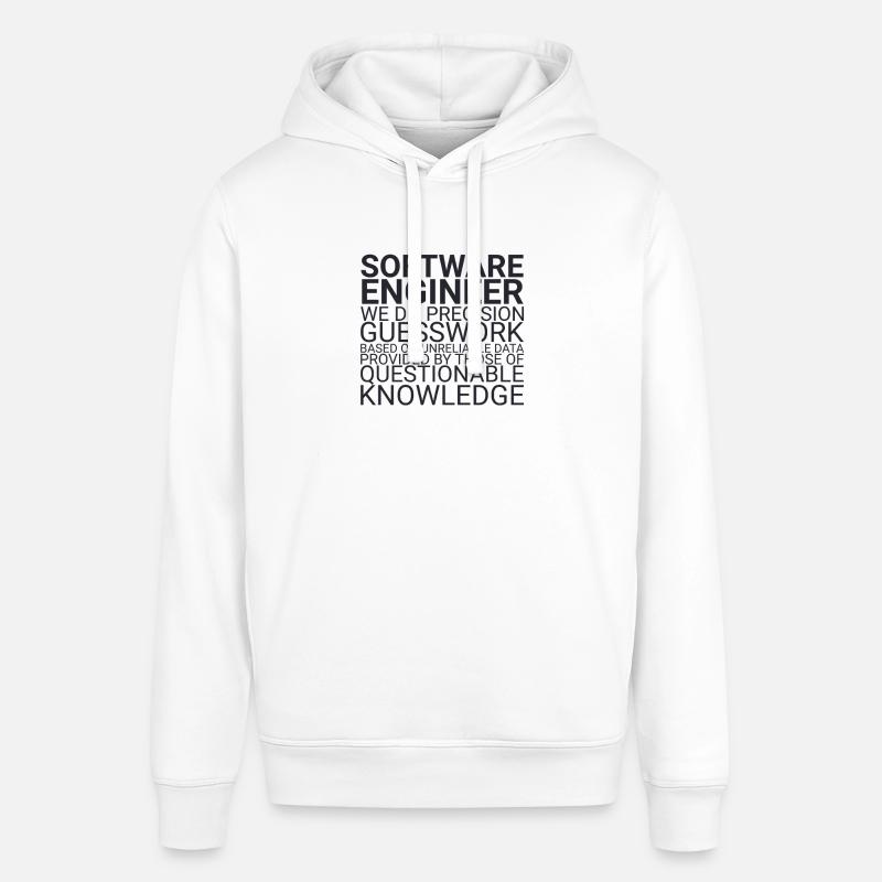 "Software Engineer Guesswork | Programming" - Stanley/Stella SOUNDER Unisex Hoodie - white