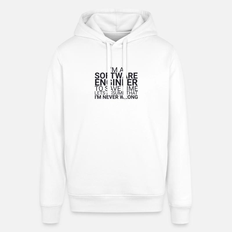 "Software Engineer Time | Programming" - Stanley/Stella Unisex Hoodie SOUNDER - Weiß