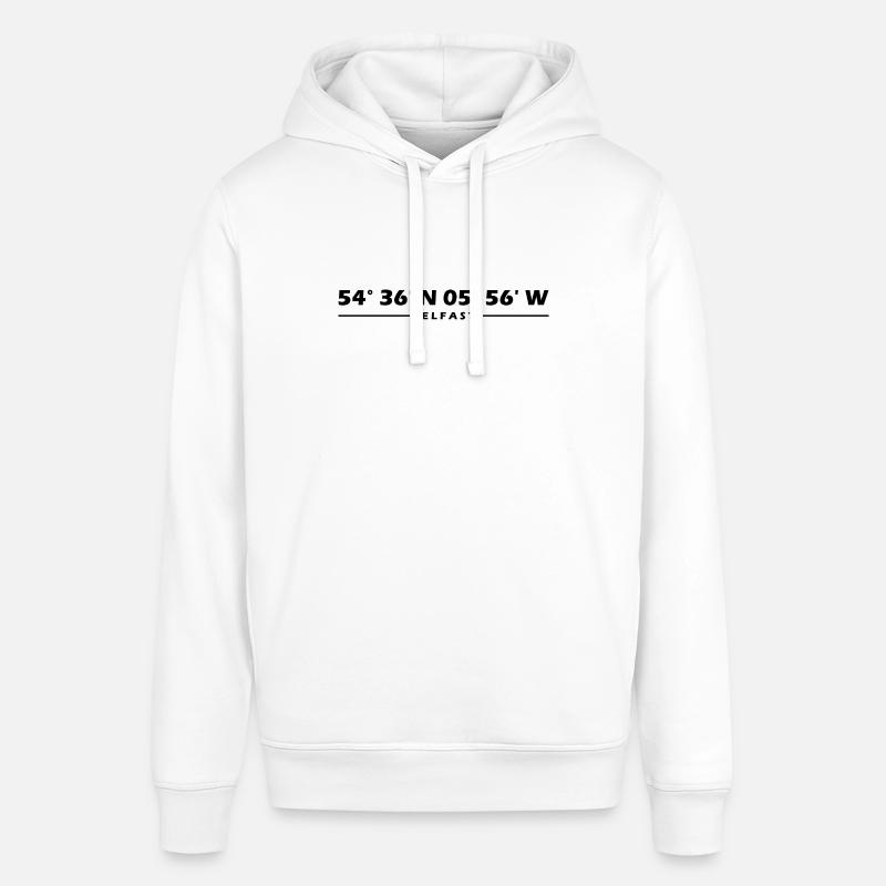 Coordonnées de Belfast - Sweat à capuche SOUNDER Stanley/Stella Unisexe - blanc