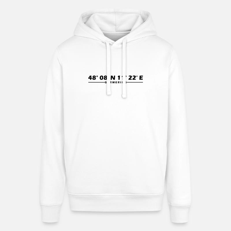 Coordonnées de germination - Sweat à capuche SOUNDER Stanley/Stella Unisexe - blanc