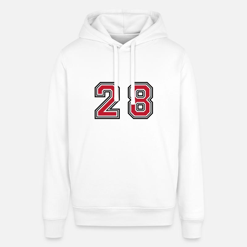 28 symbole numérique - Sweat à capuche SOUNDER Stanley/Stella Unisexe - blanc
