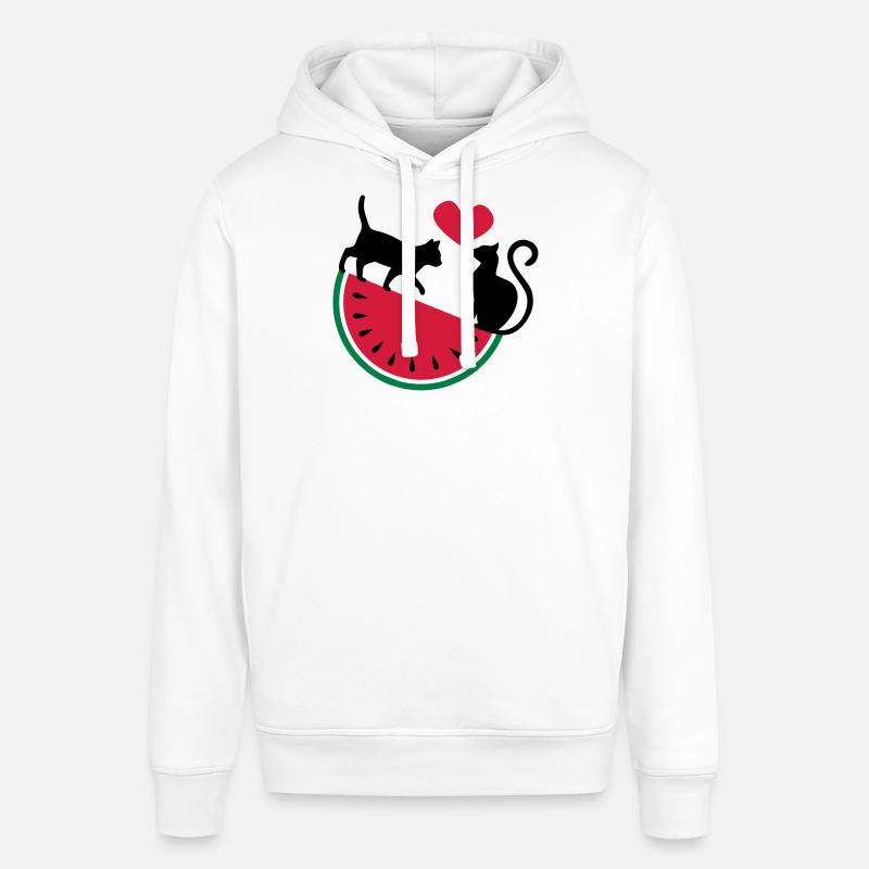 Melon Chat Amour - Sweat à capuche SOUNDER Stanley/Stella Unisexe - blanc