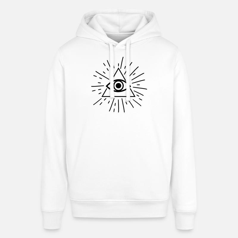 Rayons du triangle oculaire - Sweat à capuche SOUNDER Stanley/Stella Unisexe - blanc