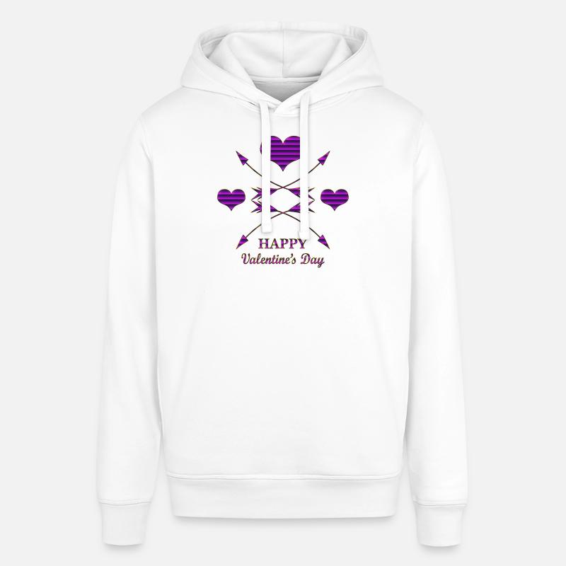 Saint-Valentin Saint-Valentin - Sweat à capuche SOUNDER Stanley/Stella Unisexe - blanc