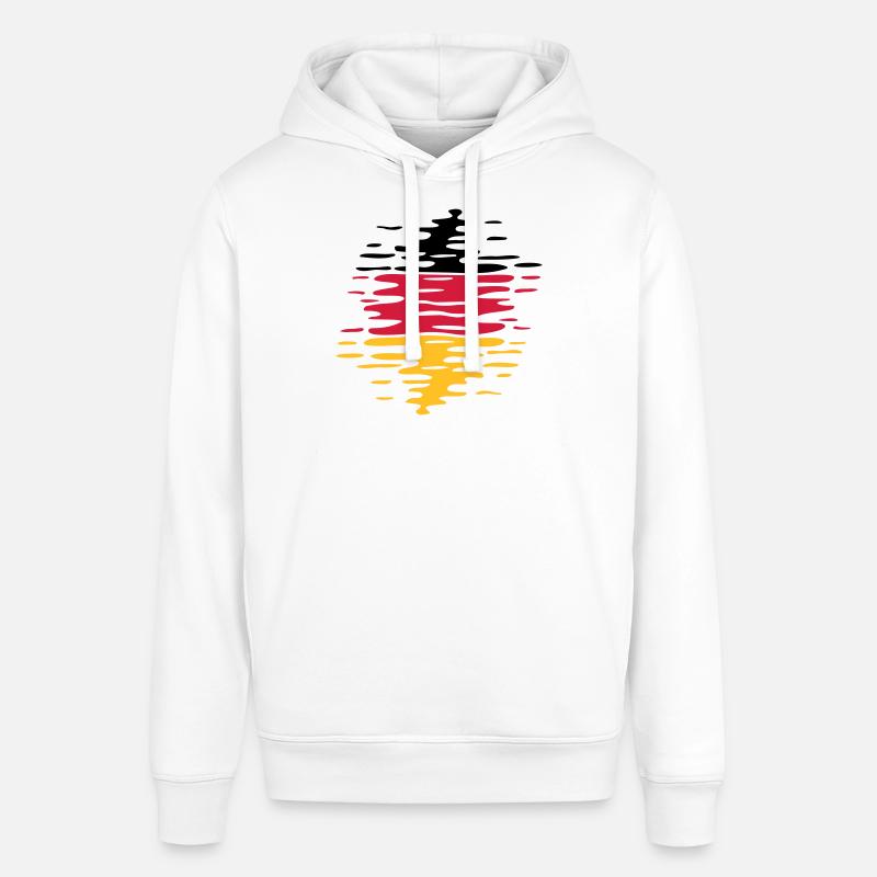 Vagues du drapeau allemand - Sweat à capuche SOUNDER Stanley/Stella Unisexe - blanc