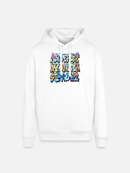 Alphabet graffiti - Sweat à capuche SOUNDER Stanley/Stella Unisexe - blanc