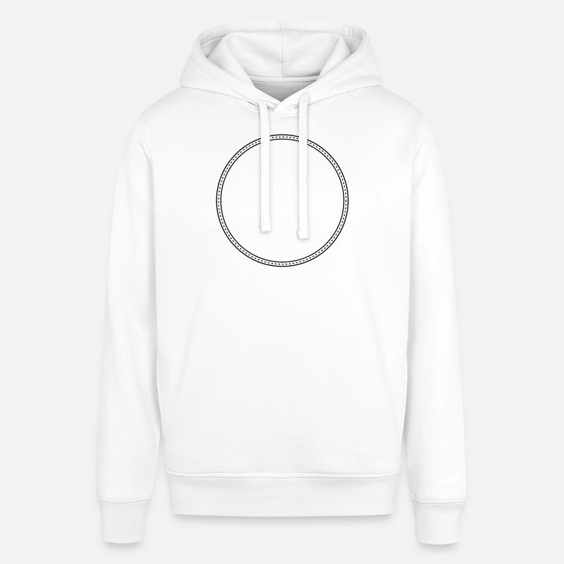 Punkty Circle Frame Decor - Bluza z kapturem typu unisex Stanley/Stella SOUNDER - biały
