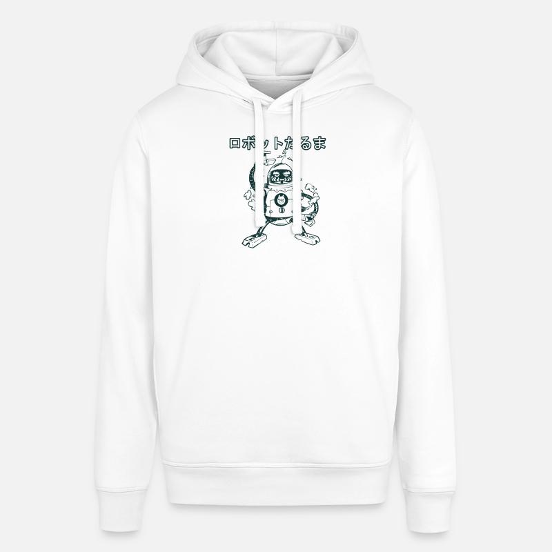 Daruma Robot (noir et blanc) - Sweat à capuche SOUNDER Stanley/Stella Unisexe - blanc