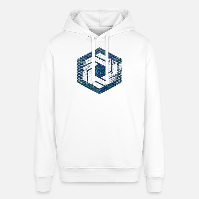 hexagon programming programmer coding geometric - Stanley/Stella SOUNDER Unisex Hoodie - white