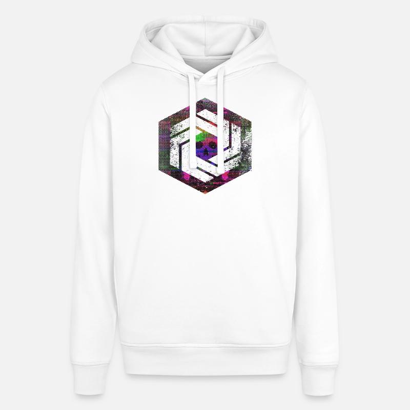 Hexagon-Programmierung Programmierer Codierung geometrisch - Stanley/Stella Unisex Hoodie SOUNDER - Weiß