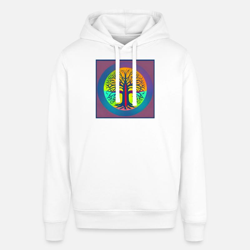 Arbre de vie flashy - Sweat à capuche SOUNDER Stanley/Stella Unisexe - blanc