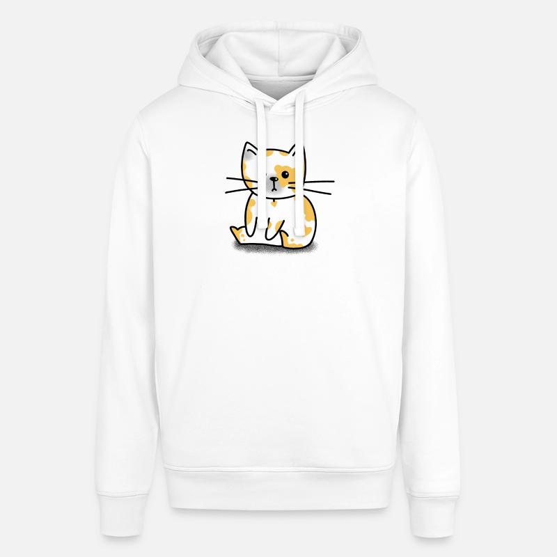 Mignon drôle chat blanc assis - Sweat à capuche SOUNDER Stanley/Stella Unisexe - blanc