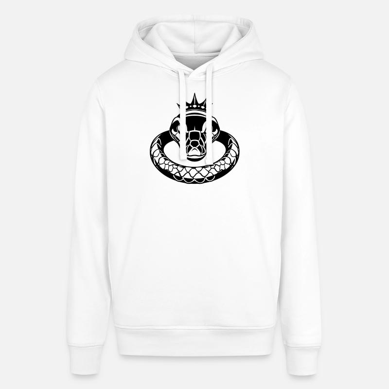 L’élégance du python royal - Sweat à capuche SOUNDER Stanley/Stella Unisexe - blanc