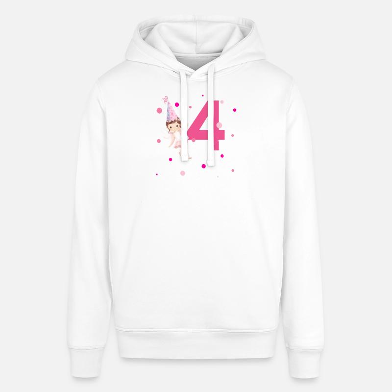4e anniversaire fée rose - Sweat à capuche SOUNDER Stanley/Stella Unisexe - blanc