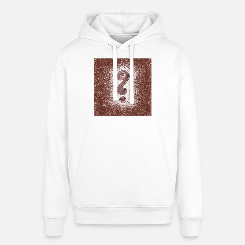 Mignon Point d’interrogation Serpent Brun - Sweat à capuche SOUNDER Stanley/Stella Unisexe - blanc