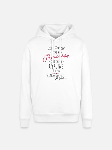 princesse et Curling - Sweat à capuche SOUNDER Stanley/Stella Unisexe - blanc