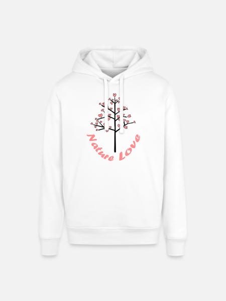 Miłość natury - Bluza z kapturem typu unisex Stanley/Stella SOUNDER - biały