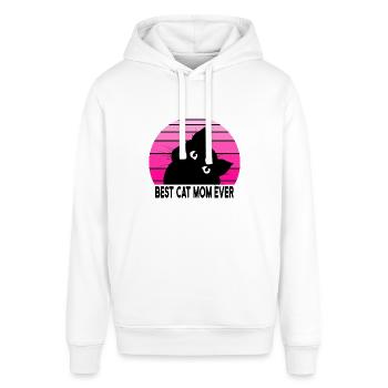 Cats mom - Stanley/Stella SOUNDER Unisex Hoodie - white - Front - Alina (178cm) & Michal (187cm)