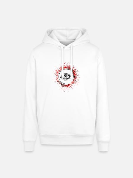 Eye symbol eyelashes - Stanley/Stella SOUNDER Unisex Hoodie - white